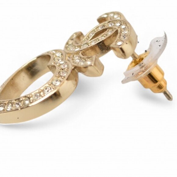 CHANEL Authentic Gold Heart Earrings